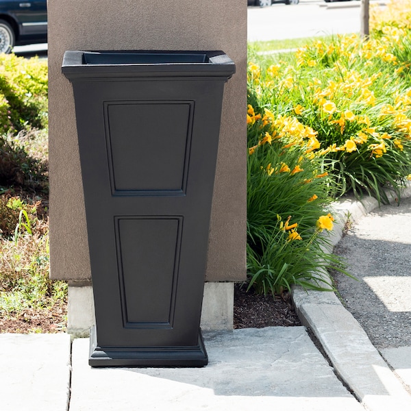 Fairfield 40in Tall Waste Bin - Black